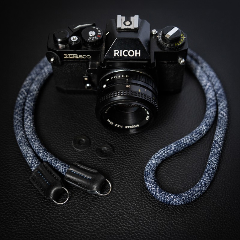 Rope Camera Strap HandMade Flower Rose Red Blue 10mm CSC-FBW