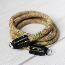 Rope Camera Strap HandMade Flower Roes Blue White  10mm CSC-FRAY