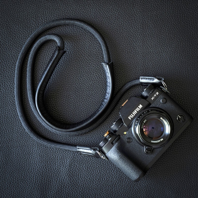 CSCL Black Leather Shoulder pad Rope Camera Strap