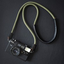 CSCL Army Green Leather Shoulder pad Rope Camera Strap