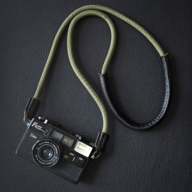 CSCL Army Green Leather Shoulder pad Rope Camera Strap