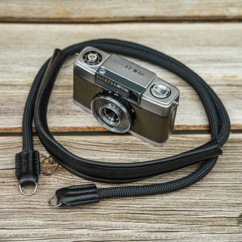 CSCL Black Leather Shoulder pad Rope Camera Strap