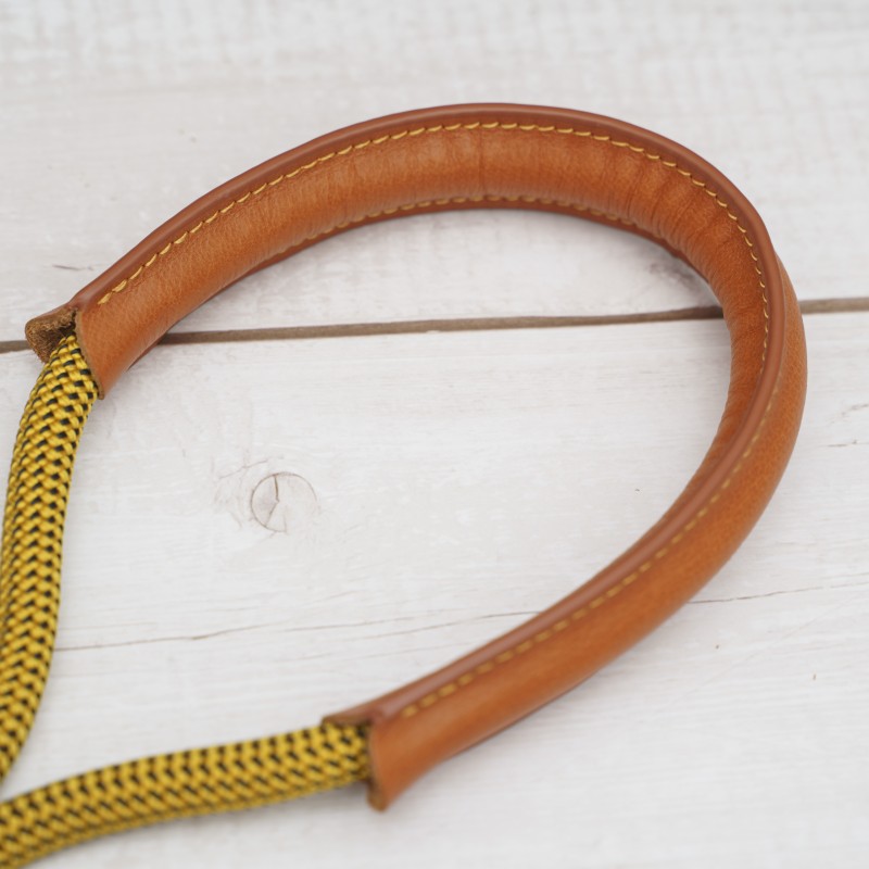 CSCL Yellow Leather Shoulder pad Rope Camera Strap