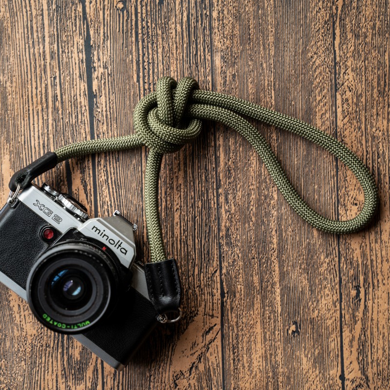 CSC Army Green Rope Camera Strap Black