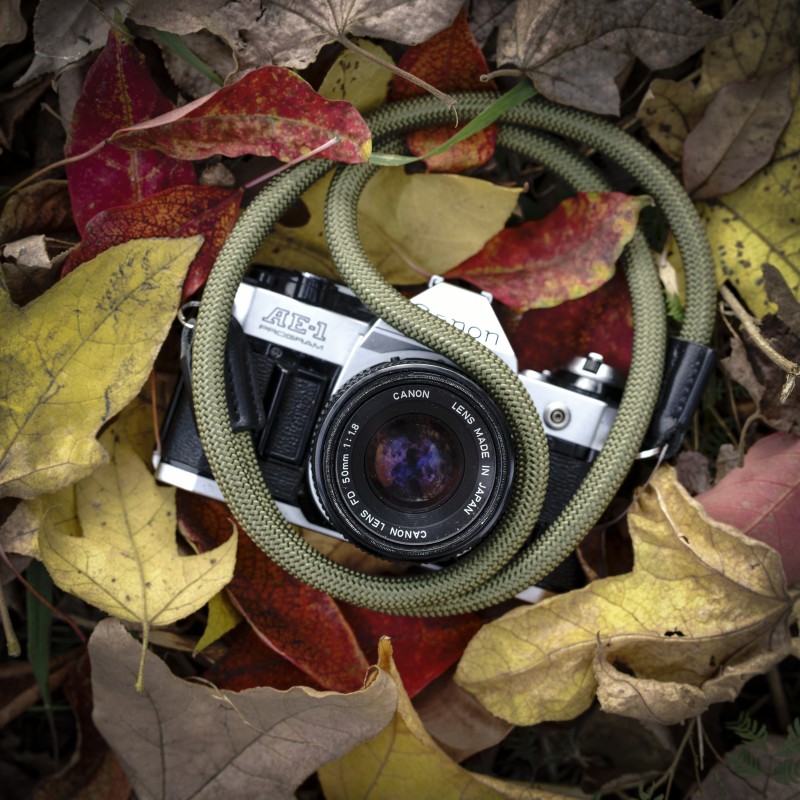 CSC Army Green Rope Camera Strap Black