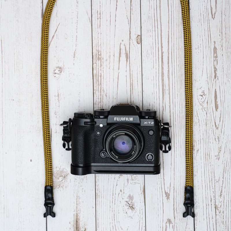 FCSC Yellow Black Quick Release Buckle Rope Camera Strap(2 Set Quick Release Buckle)
