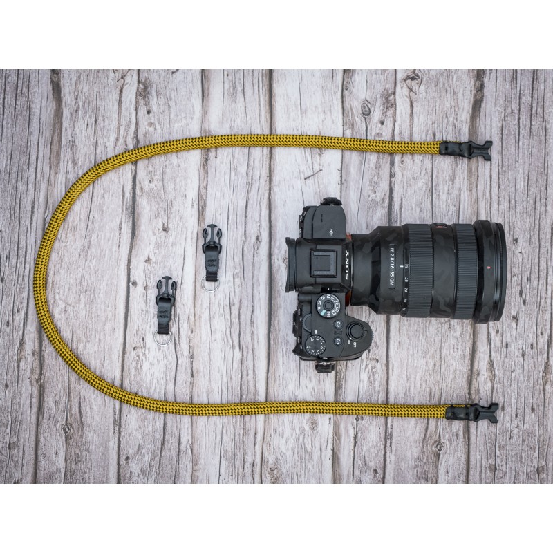 FCSC Yellow Black Quick Release Buckle Rope Camera Strap(2 Set Quick Release Buckle)