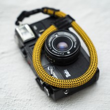 FCWS Handmade Quick Release Buckle Yellow Black Rope Camera wrist strap