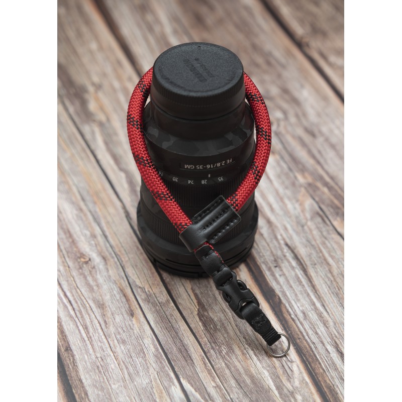 FCWS Handmade Quick Release Buckle Red Black Rope Camera wrist strap