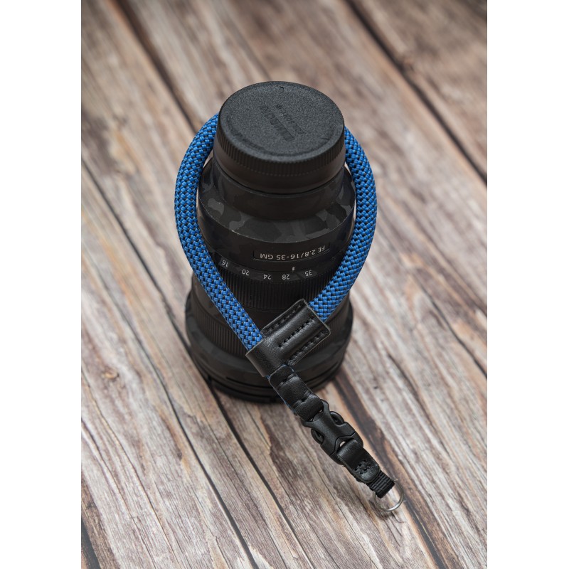 FCWS Handmade Quick Release Buckle Blue Black Rope Camera wrist strap