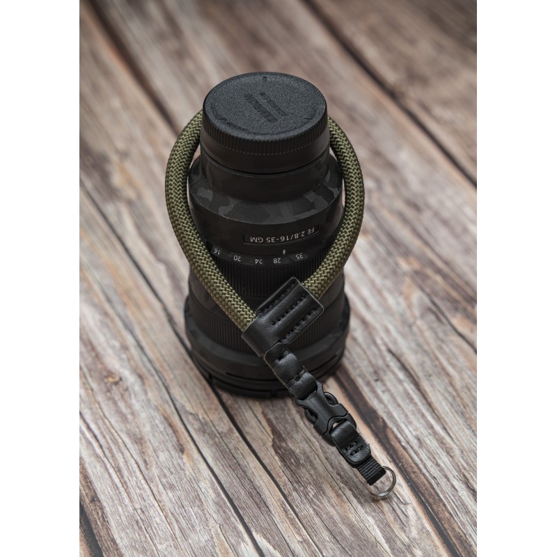 FCWS Handmade Quick Release Buckle Army Green Rope Camera wrist strap