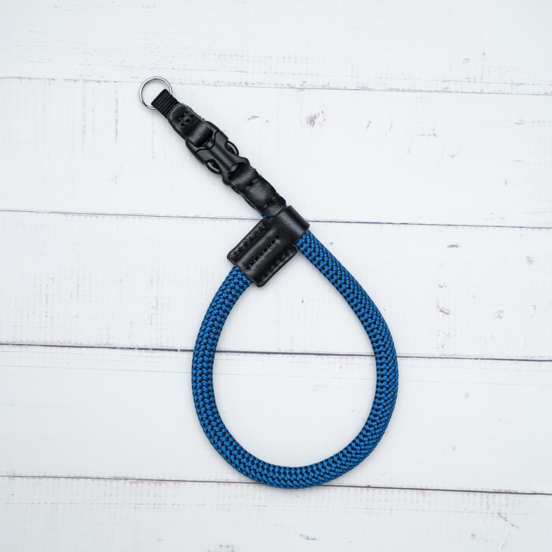 FCWS Handmade Quick Release Buckle Blue Black Rope Camera wrist strap