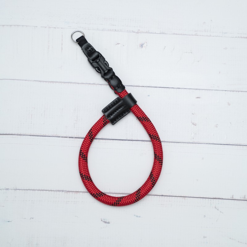 FCWS Handmade Quick Release Buckle Red Black Rope Camera wrist strap
