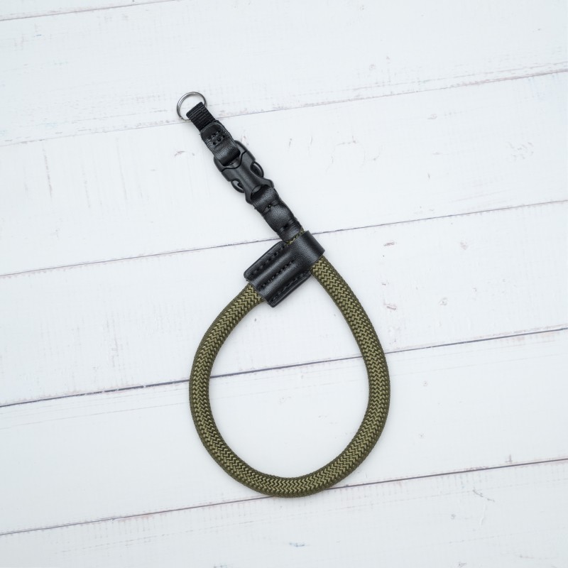 FCWS Handmade Quick Release Buckle Army Green Rope Camera wrist strap
