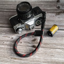 FCWS Handmade Quick Release Buckle Black Red Rope Camera wrist strap