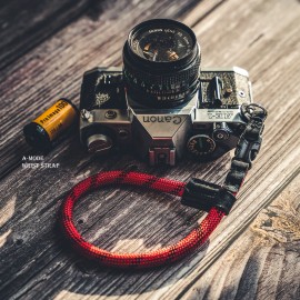 FCWS Handmade Quick Release Buckle Red Black Rope Camera wrist strap