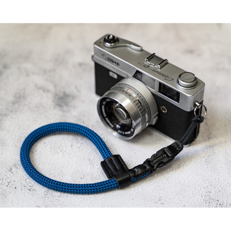 FCWS Handmade Quick Release Buckle Blue Black Rope Camera wrist strap