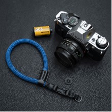 FCWS Handmade Quick Release Buckle Blue Black Rope Camera wrist strap
